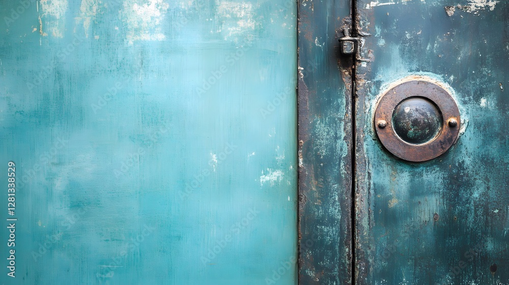 Rustic Teal Metal Texture Background with Aged Detail Rustic Teal Metal Texture Background with Aged Detail