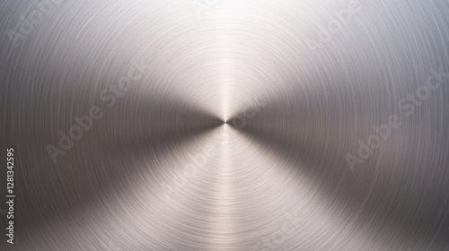 Brushed stainless steel radial texture with a shiny, scratched surface.