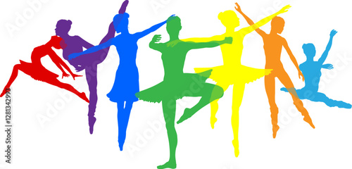 Ballet dancer silhouette ballerina dancers poses woman dancing silhouettes