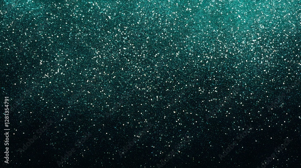 Sparkling glitter background in teal and dark colors Sparkling glitter background in teal and dark colors