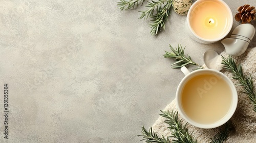 Serene Spa Day Herbal Tea Candlelight and Relaxation