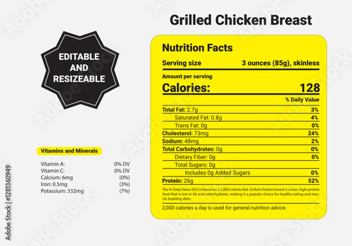 Grilled Chicken Breast Nutrition Facts, Grilled Chicken Breast Nutrition, Grilled Chicken Breast calories, total fat, saturated fat