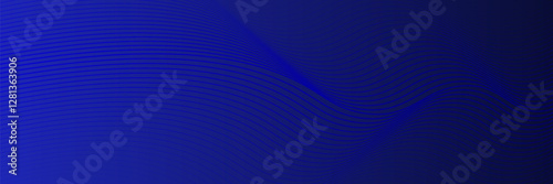 Futuristic abstract background with glowing wave. Shiny moving lines design element. Modern blue gradient flowing wave lines. Technology concept.