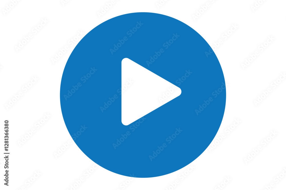 Play icon vector illustration, button, play icon, play sign vector on white background Play icon vector illustration, button, play icon, play sign vector on white background
