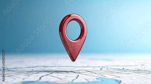 minimal photostock of a  3D Map travel location photo