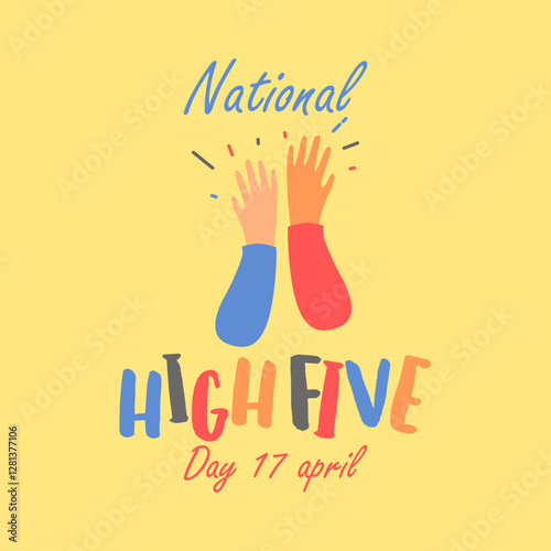 vector graphic of National High Five Day ideal for National High Five Day celebration.