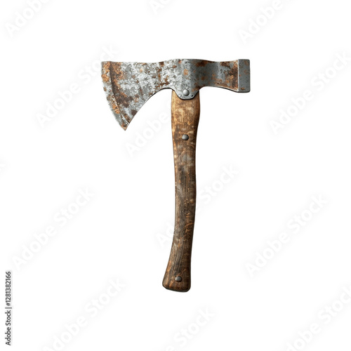 sharp axe with a wooden handle png photo