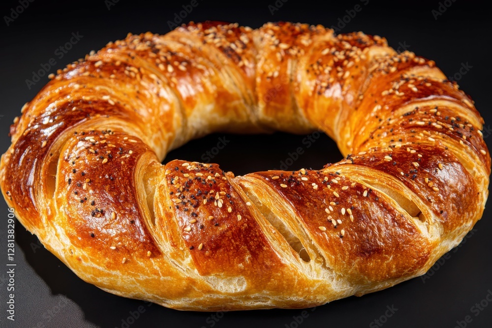 Simit: The Iconic Circle-Shaped Istanbul Bagel with Sesame Seeds Simit: The Iconic Circle-Shaped Istanbul Bagel with Sesame Seeds