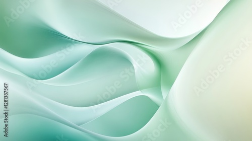 A soothing abstract background with soft waves in green and light colors. Perfect for calming designs or artistic projects. Enjoy the smooth flow and gentle hues.