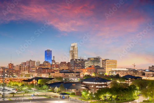 Omaha, Nebraska, USA Cityscape at Dusk