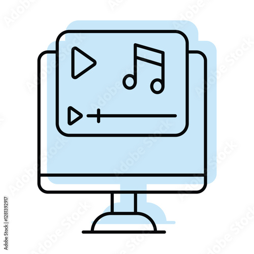 Post Production color shadow thinline icon, vector, pixel perfect, illustrator file 
 