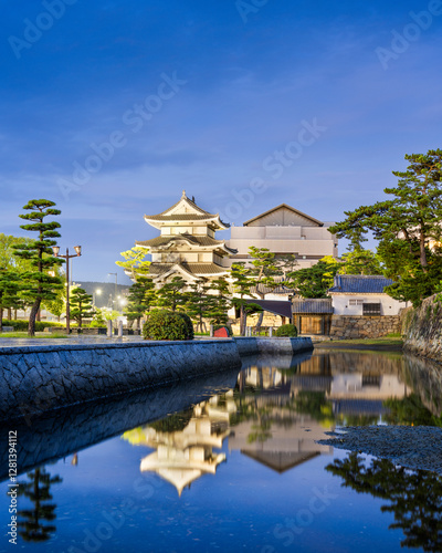 Takamatsu at Takamatsu Castle at Blue Hour photo