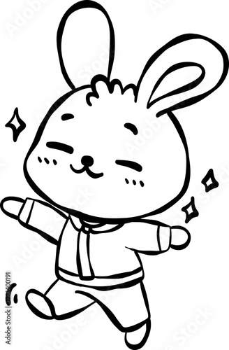 a cute rabbit illustration