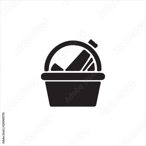 metal bucket isolated on white