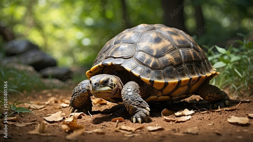 1. **Giant Tortoise on Curieuse Island in the Seychelles Forest** 1. **Giant Tortoise on Curieuse Island in the Seychelles Forest**