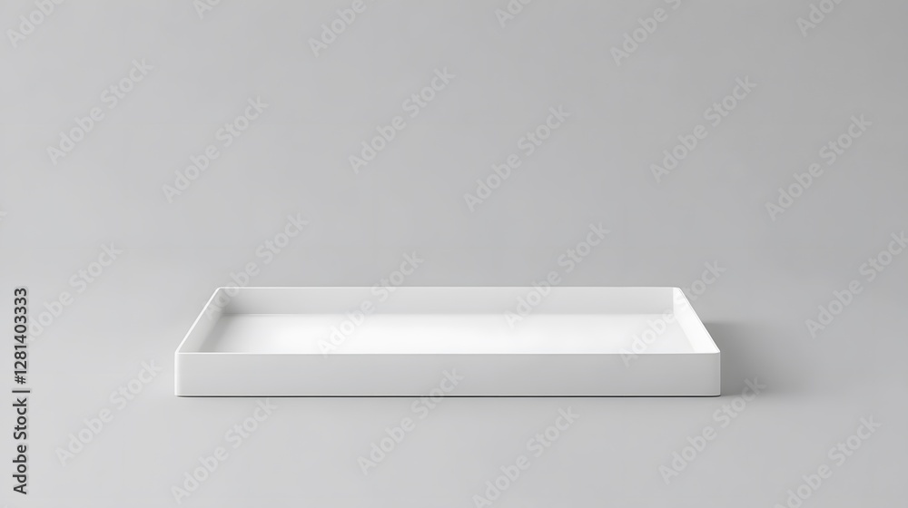 Minimalist White Square Tray Mockup Product Presentation Minimalist White Square Tray Mockup Product Presentation