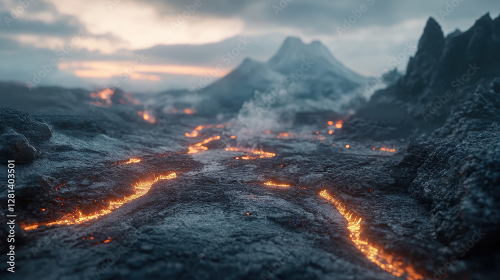 Naklejka premium Discover lava