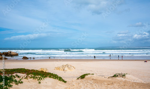 Obraz na płótnie Coast line of a small village in portugal called Peniche w salonie