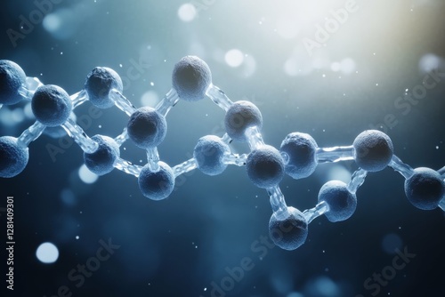 Small Molecule 3D Structure: Realistic Render of Volasertib, a Molecular Inhibitor in Chemistry and Biology