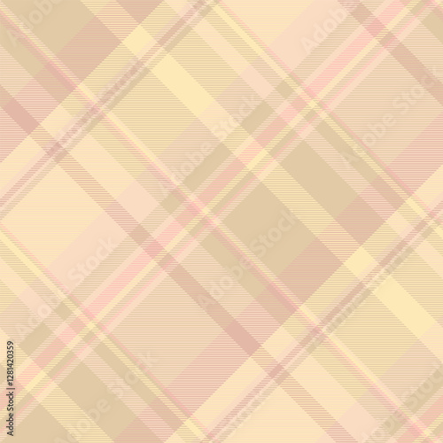 Website texture vector check, handkerchief textile background seamless. Revival tartan pattern fabric plaid in light and moccasin colors.