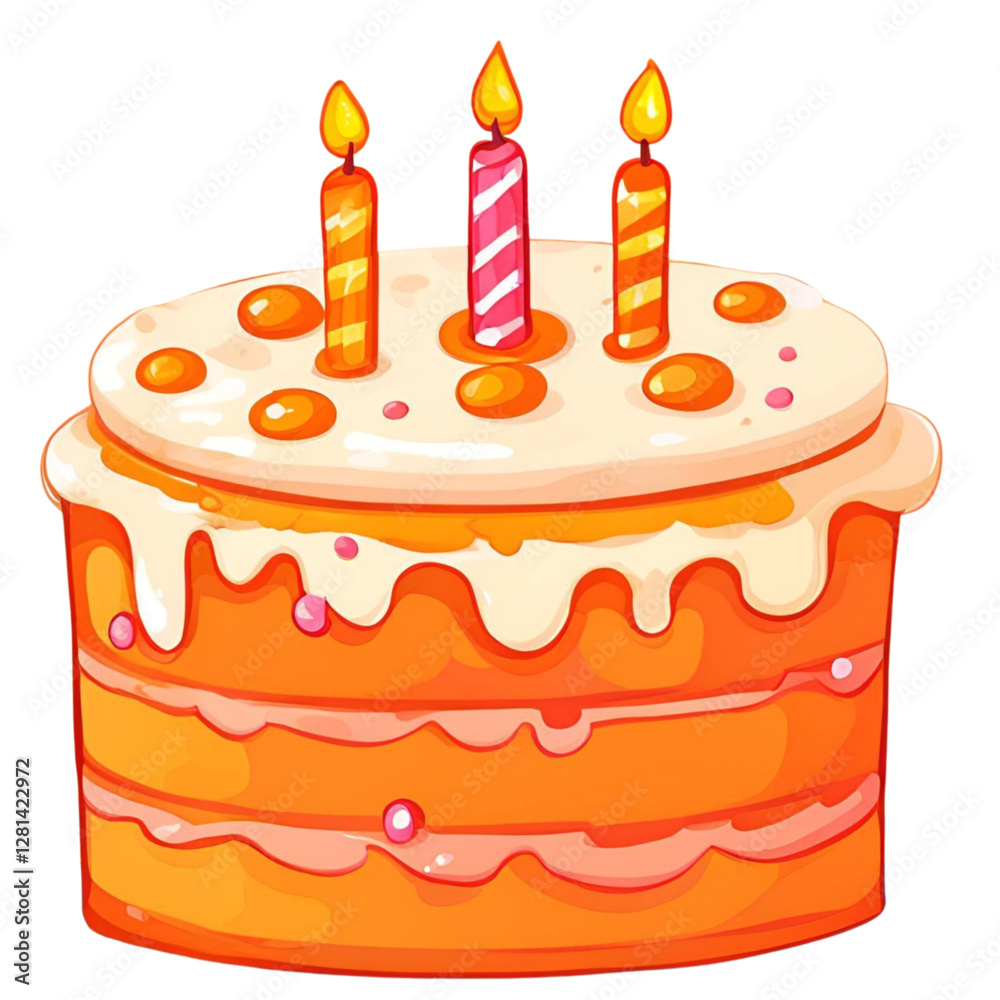 birthday cake with candles