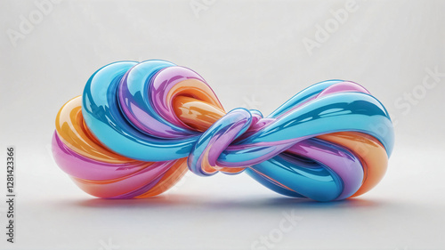Wallpaper Mural Multicolored Glossy Abstract Knot Form Torontodigital.ca