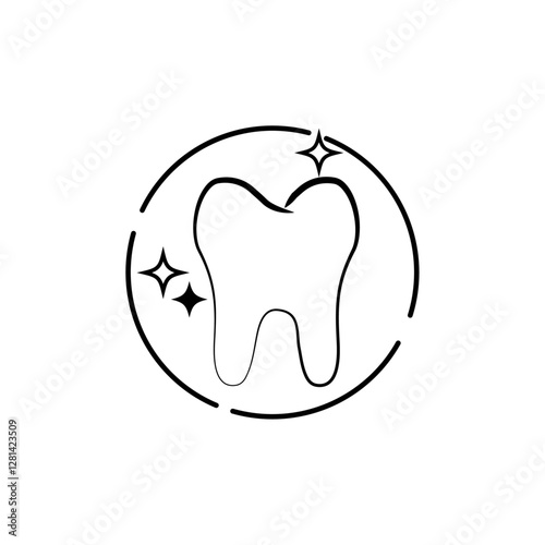 Clean tooth vector icon