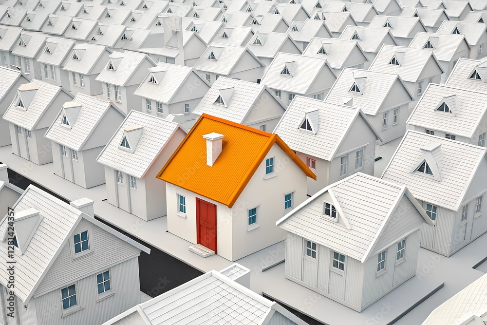 Unique Home Stands Out: 3D Render of White Houses with Orange Roof
Unique Home Stands Out: 3D Render of White Houses with Orange Roof