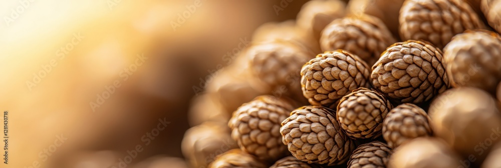 Golden Hour Pine Cones Close Up Golden Hour Pine Cones Close Up