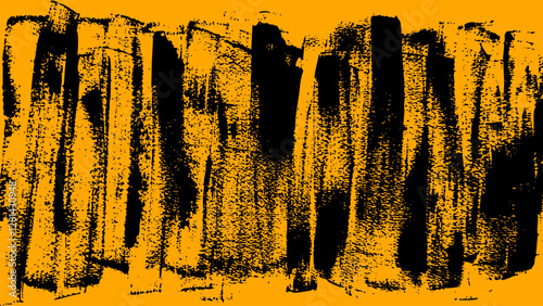 The yellow background that was untidyly painted with dirty black paint looked sloppy.
