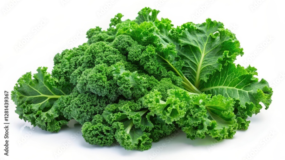 Fresh kale leaves isolated on white background , nature, leafy green vegetables Fresh kale leaves isolated on white background , nature, leafy green vegetables