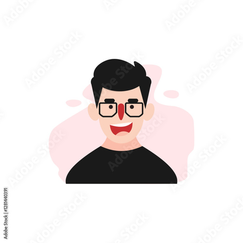 man with sunglasses illustration element design