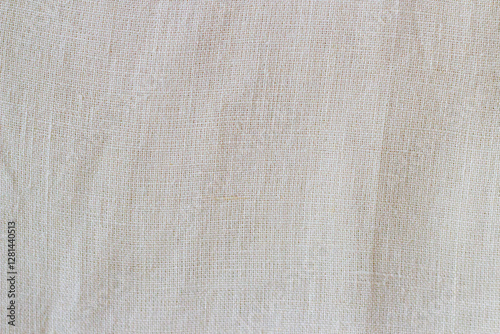 Detailed View of Linen Fabric, Rustic and Organic Look