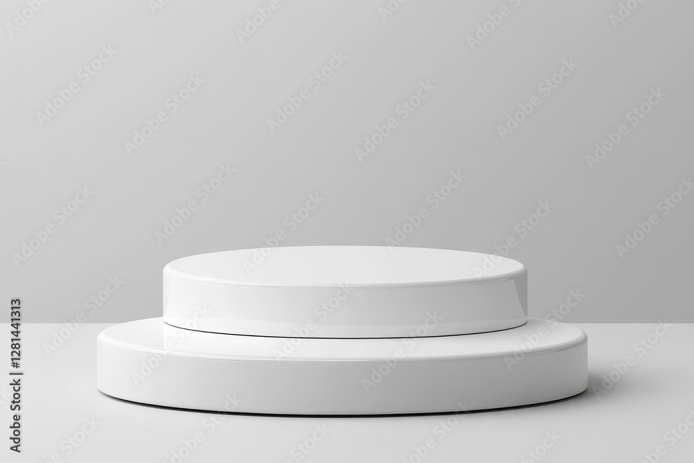 White Geometric Minimalist Product Display Stand White Geometric Minimalist Product Display Stand