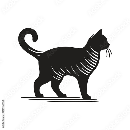 Pet Cat Silhouette Vector Design