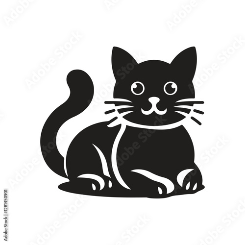 Pet Cat Silhouette Vector Design