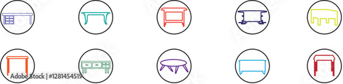 Table icons set