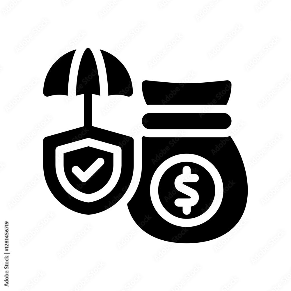 wealth glyph icon