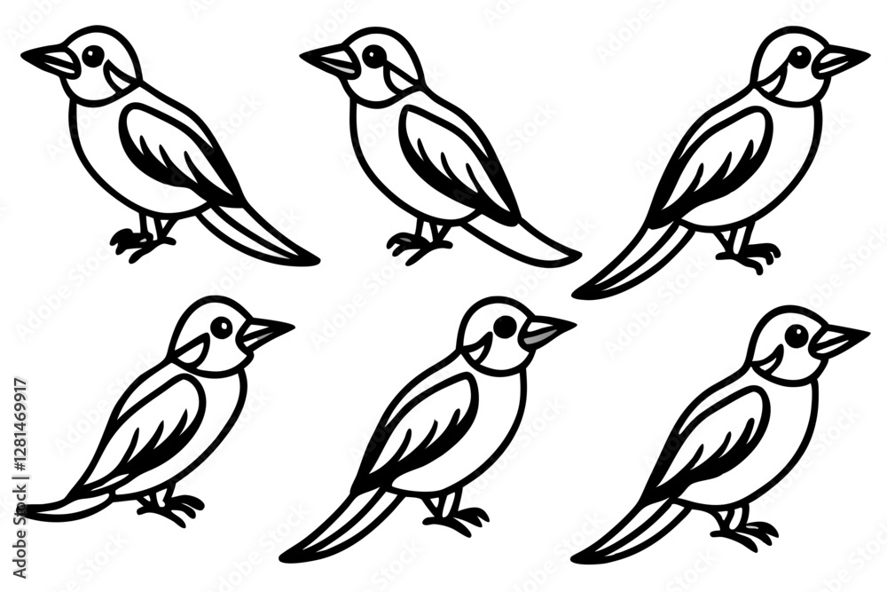 Kookaburra Bundle Line Art Vector Set Kookaburra Bundle Line Art Vector Set