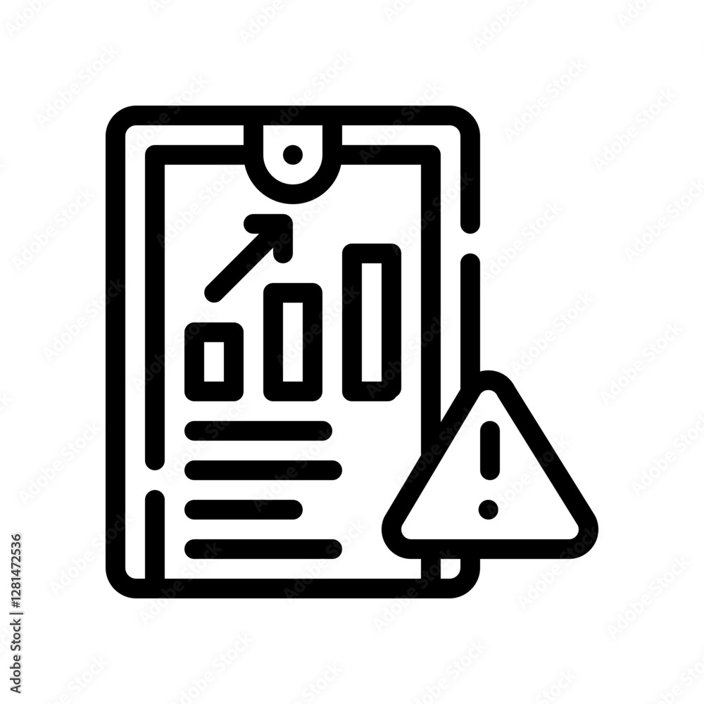 Obraz premium risk line icon