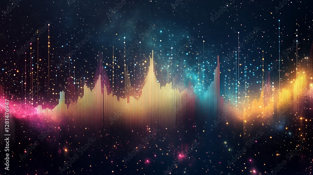 Cosmic Soundwave Abstract Art Design Cosmic Soundwave Abstract Art Design