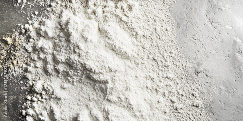 Close-up of lithium bromide powder on a gray surface. Generative AI