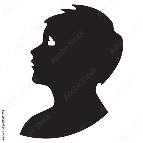 Profile vector boy image. Vector illustration