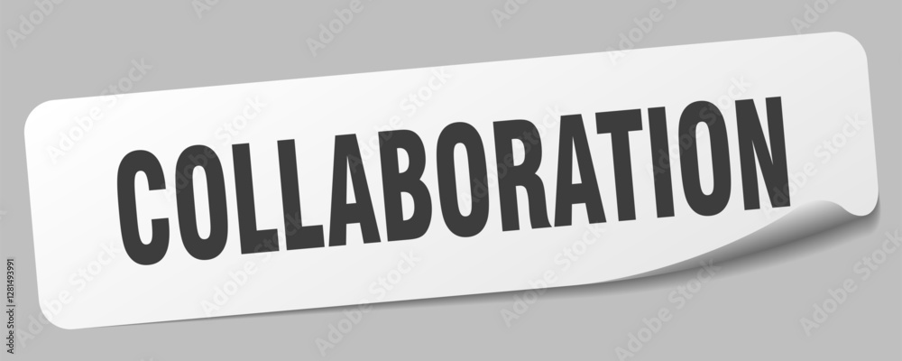 collaboration sticker. collaboration label collaboration sticker. collaboration label