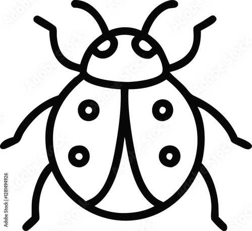 ladybug insect cartoon vector illustration 