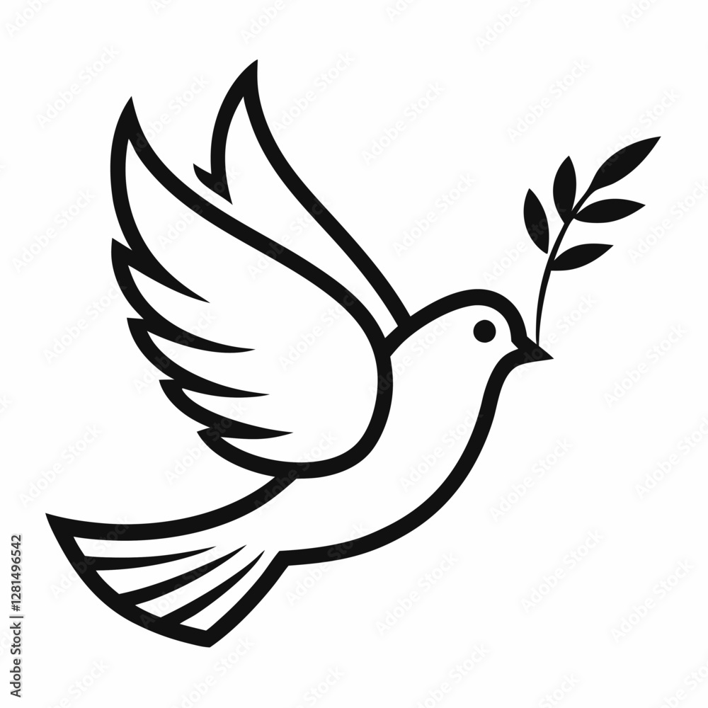 Fototapeta premium dove of peace vector