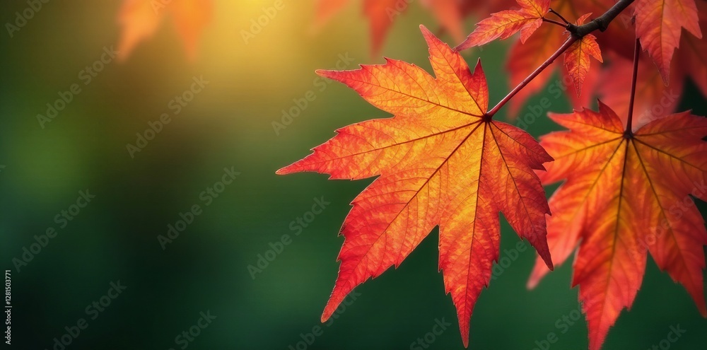 Close-up shot of maple leaves with a mix of red, orange, and green hues, colorful, trees Close-up shot of maple leaves with a mix of red, orange, and green hues, colorful, trees