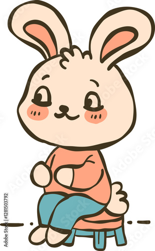 a cute bunny illustration
