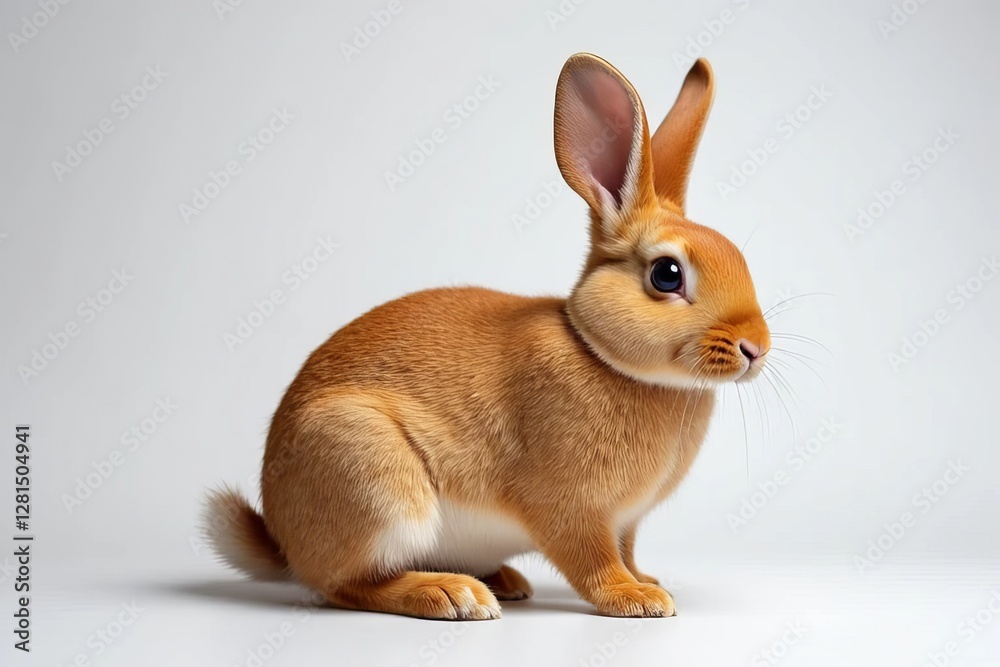 Obraz premium Adorable Orange Rabbit in Studio Shot