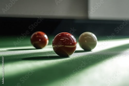 Snooker balls. Blurred background. photo